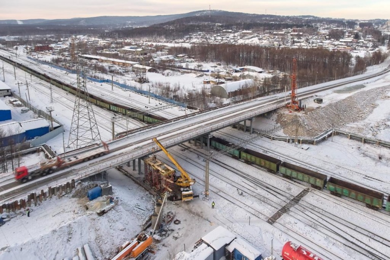 Путепровод, вид сверху