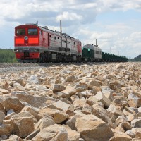 Фракционный камень для защиты вечной мерзлоты на разъезде Мохортов